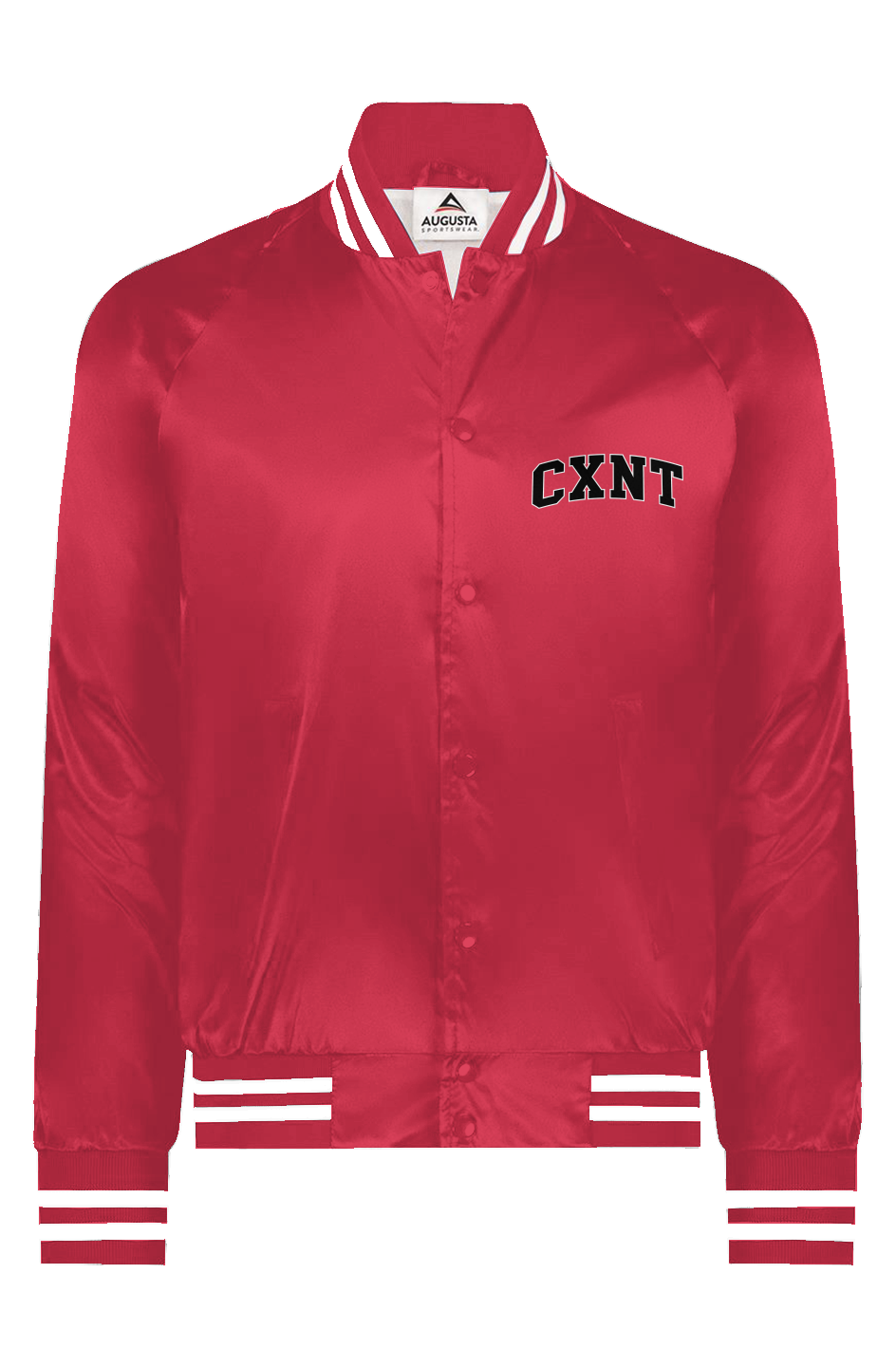 CXNT Skull Satin Baseball Varsity Jacket