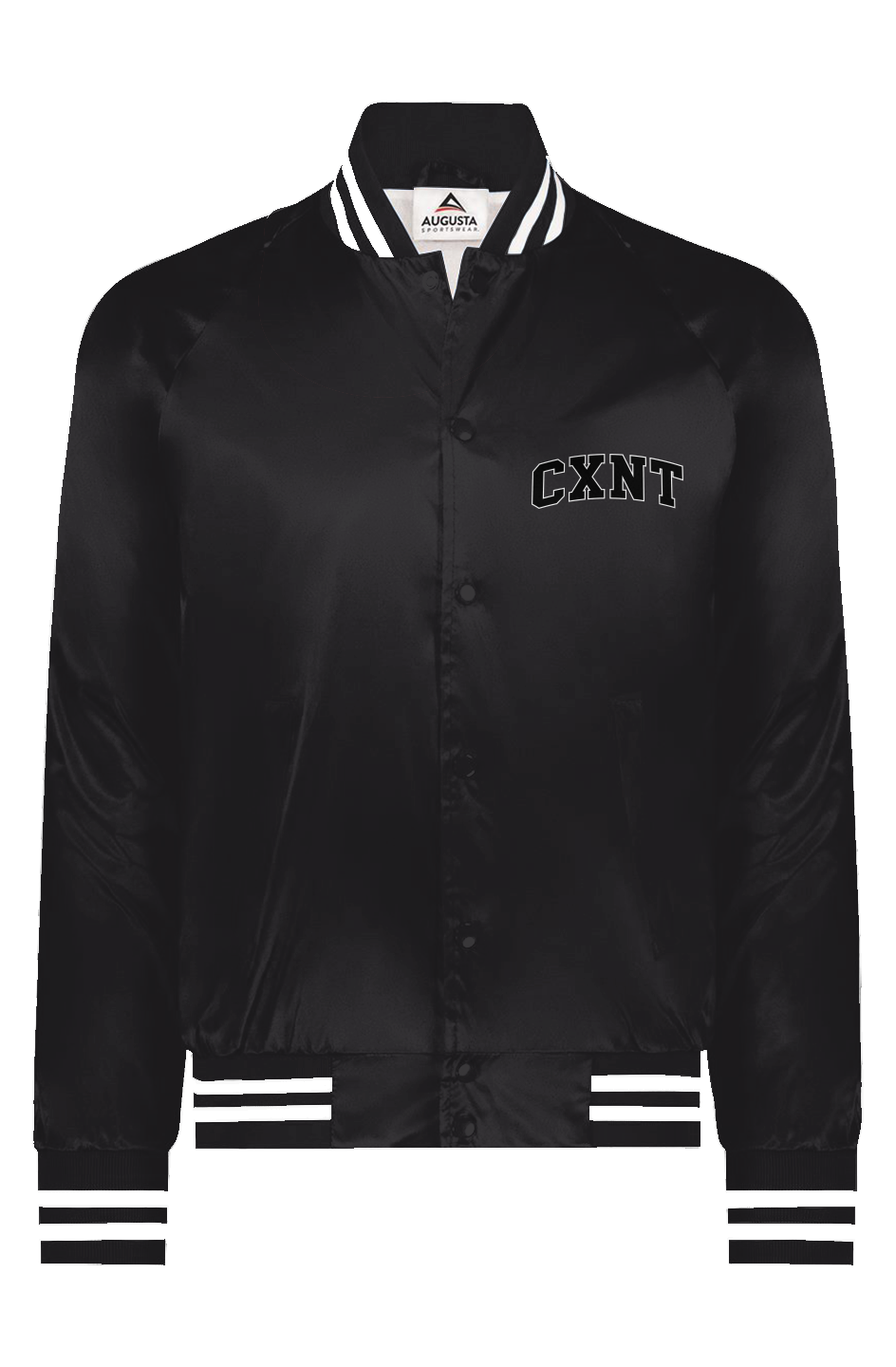 CXNT Skull Satin Baseball Varsity Jacket